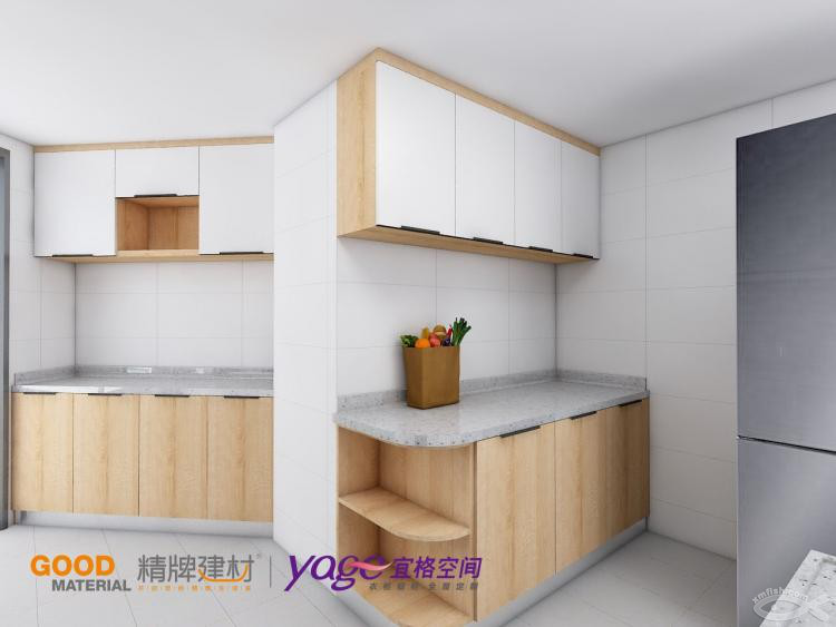 看瓷磚的空閑時間還能改櫥柜方案，方便！ 體驗宜格空間現場實時修改效果圖